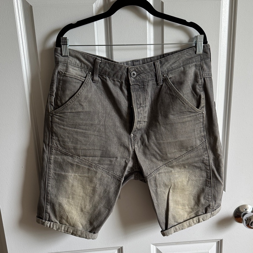 G-Star Washed Gray Men's Jean Shorts